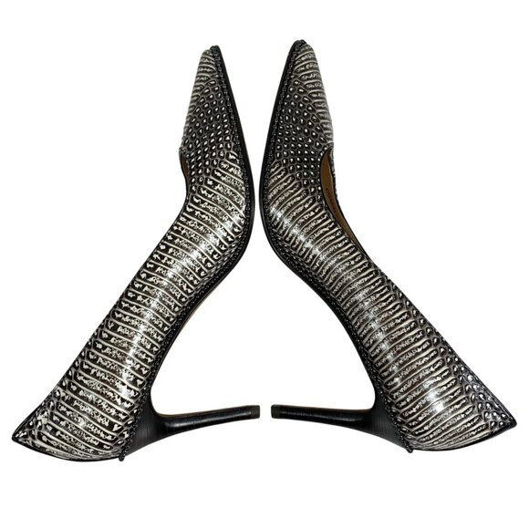 COACH Smith Beadchain Heel Genuine Snakeskin 3.5 Heel Style #Q8930 SZ 8.5 EUC - Picture 6 of 10